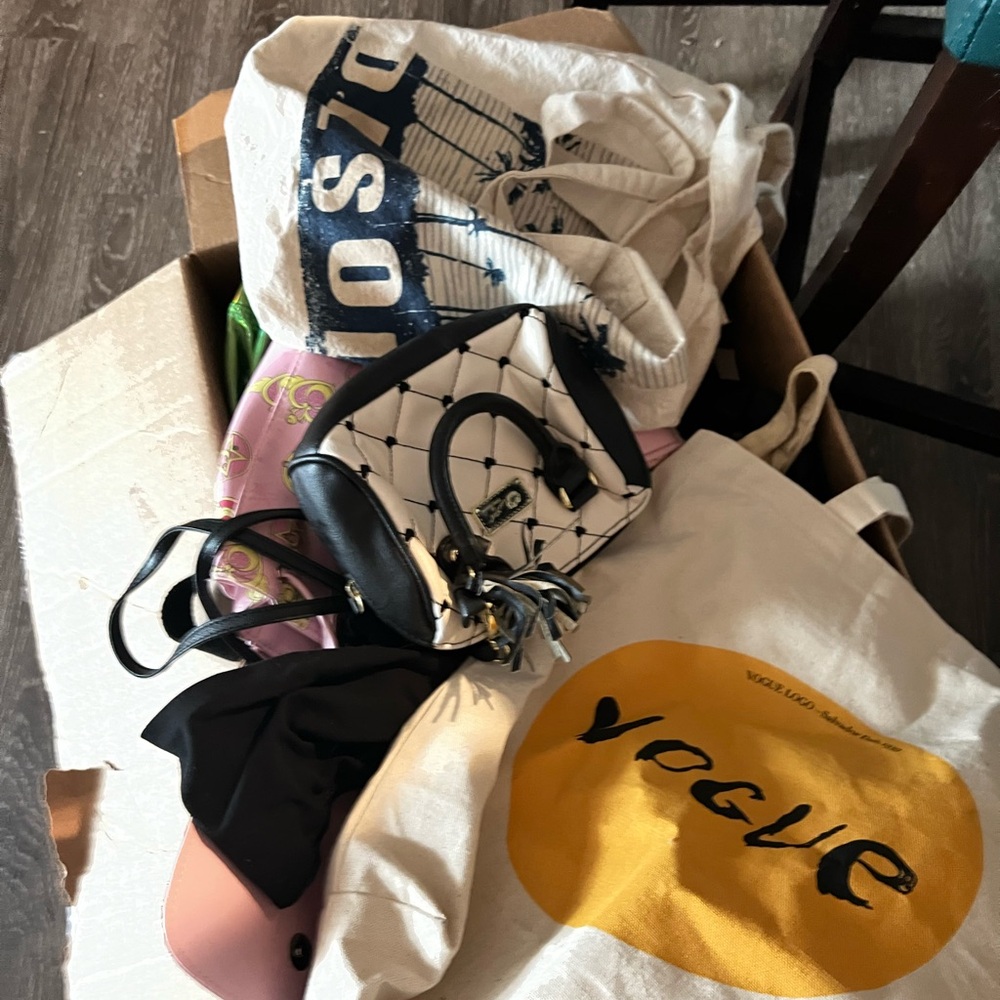 random lot of 5 bags totes , purses, wallets
